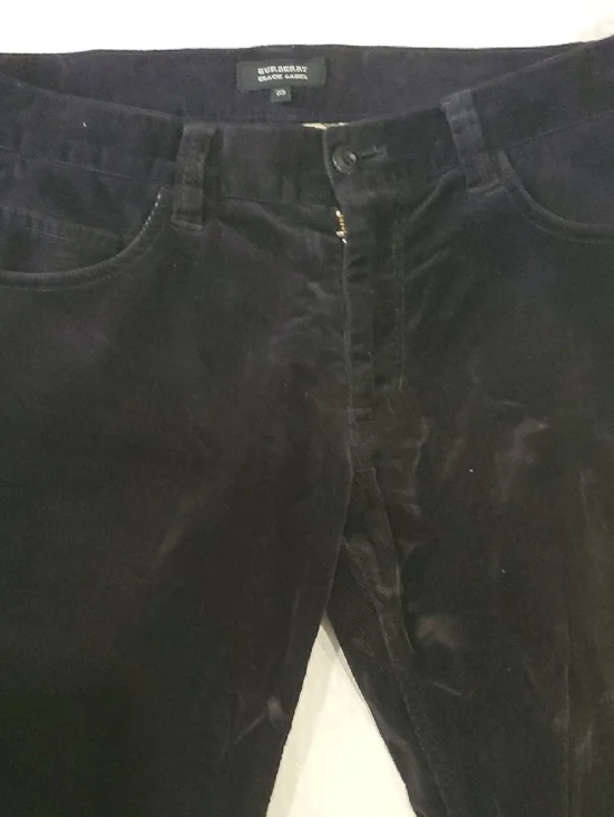 Burberry Black Label Men's Blue Straight Corduroy Jeans - Picture 3 of 15